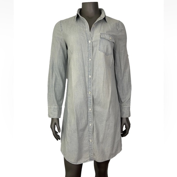 J. Crew Dresses & Skirts - J. Crew Shirt Dress Women’s S Light Blue Cotton Denim Button Up